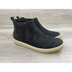 Ecco Soft Women's Boot Chelsea Ankle Round Toe Leather Comfort 8.5 Black Shoes